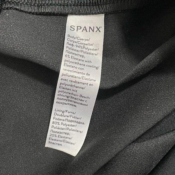 Spanx Faux Patent Leather Black Leggings Size LARGE Style 20301R - Picture 9 of 13